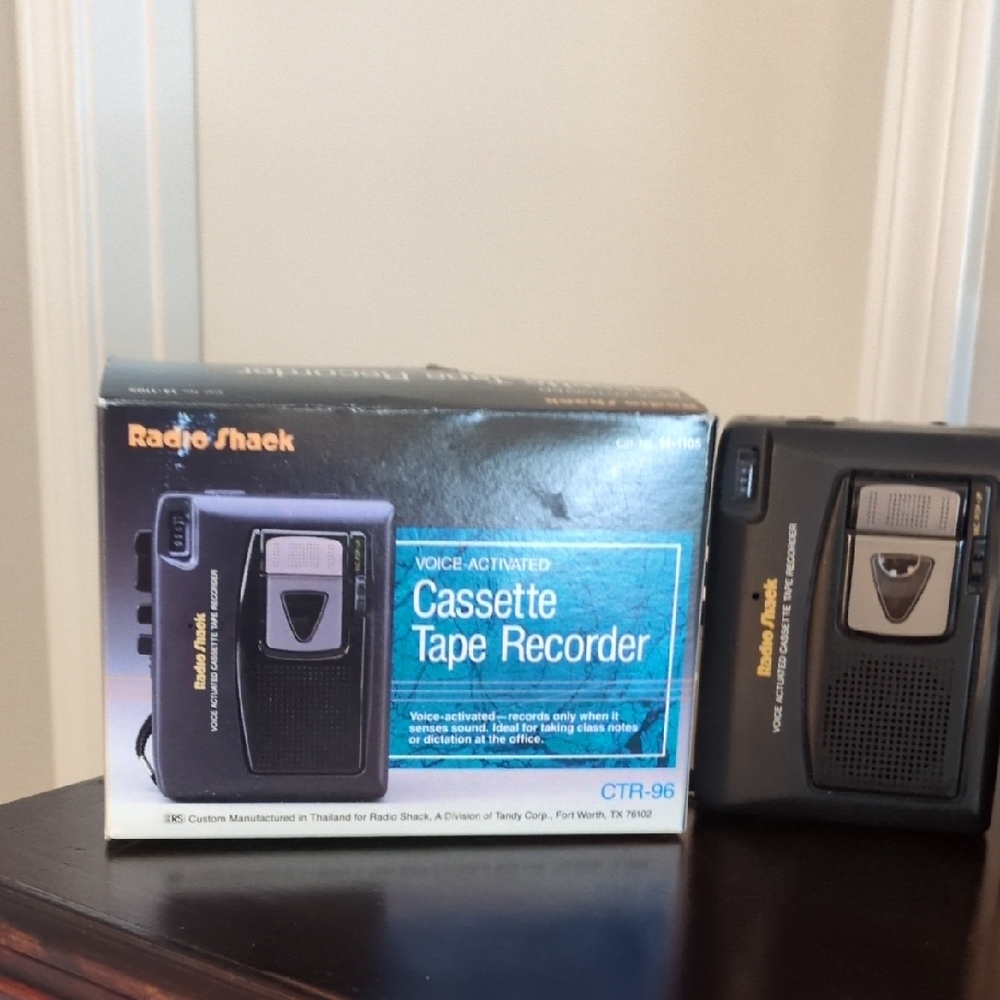 CTR-96 Voice-Activated Cassette Tape Recorder - Black